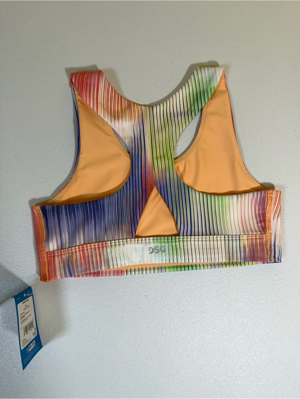 DSG Girls 2 Piece Activewear Set Rainbow Crop Tank & Orange Tiered Skort S/M NWT - Picture 6 of 12